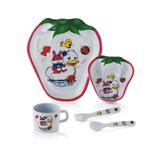 Kit Refeição Morango com 5 peças Baby Style