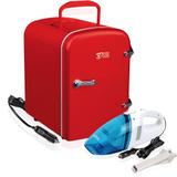 KIT Refrigerador Portátil Aut + Mini Aspirador Portátil Azul - Overvision