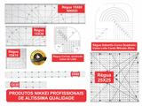 Kit Réguas para Patchwork - 15x60 + 15x30 + 15x15 + Curvas + 5x60 + 5x30 + Canto Mitrado + Caixa de Leite + 25x25 - Nikkei