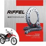 Kit Relação Transmissão Tração Nxr Bros 150 Riffel Premium