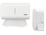 Kit Saboneteira E Papeleira Dispenser Papel Urban Branco Premisse
