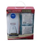 Kit Saboneteira Spray 400ml cor Branca e 2 Refis de Sabonete Spray 400ml Antisséptico - Exaccta