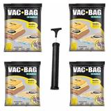 Kit Saco a Vácuo com 4 UNID. Médio + Bomba VAC BAG Ordene