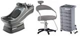 Kit Salão Completo: Cadeira Lavatório Carrinho - Dompel