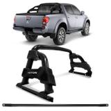 Kit Santo Antônio Simples Track ST-R L200 Triton 07 16 CD Preto + Grade Vigia de Vidro