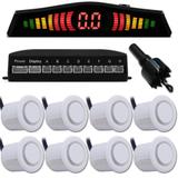 Kit Sensor de Ré Estacionamento Techone 8 Pontos - Branco