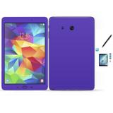 Kit Skin Adesivo Protetor Galaxy Tab E - T560/T561 / Caneta Touch + Pel Vidro (Roxo) - Skin t18