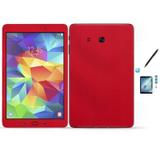 Kit Skin Adesivo Protetor Galaxy Tab E - T560/T561 / Caneta Touch + Pel Vidro (Vermelho) - Skin t18