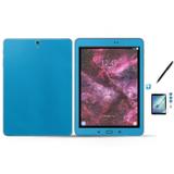 Kit Skin Adesivo Protetor Galaxy Tab S3 - T820/T825 / Caneta Touch + Pel Vidro (Azul Claro) - Bd cases