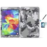 Kit Skin Galaxy Tab E - T560/T561 + Pel Vidro Camuflado Cinz - Bd cases