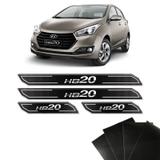 Kit Soleira Diamante Hb20 2013 A 2019 Com Protetor de Porta - Sportinox