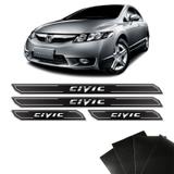 Kit Soleira Diamante Honda New Civic Protetor De Porta - Sportinox