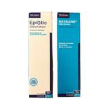 Kit Solução Antiparasitária Auricular Virbac Natalene 25ml Cães e Gatos + Solução Virbac Epiotic Spherulites 25ml