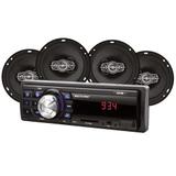 Kit Som Automotivo Multilaser Mp3 One Quadriaxial Quatro Alto Falantes Tela Led Entrada Sd - Au953