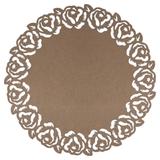 Kit Sousplat em MDF Cru Mdecore Flores 32x32cm