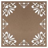 Kit Sousplat em MDF Cru Mdecore Ornamental 32x32cm