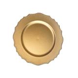 Kit Sousplat Wave Dourado 33 cm 6 unidades Class Home