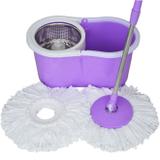 Kit spin mop de limpeza balde com esfregao vassoura com centrifugador em inox completo com rotação + - Gimp