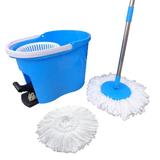 Kit spin mop de limpeza com esfregao vassoura e balde com centrifugador com pedal completo mop com r - Faça resolva