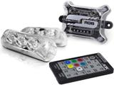 Kit Strobo AJK Som Automotivo RGB - 7 Cores - 2 Faróis Led 8 Efeitos - Com Controle Remoto - Ajk sound