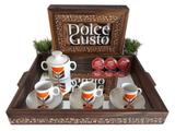 Kit Super Luxo Bandeja Espelhada Grande e Caixa Porta Cápsulas Dolce Gusto Coquinho - Camila artesanatos