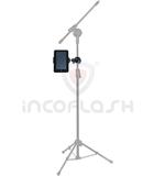 Kit suporte para pedestal de microfone celular tablet e ipad - Incoflash