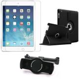 Kit Suporte Tablet Carro iPad 4 + Película Vidro +Capa Giratória - Armyshield