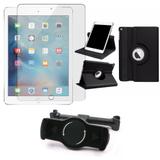 Kit Suporte Tablet Carro iPad New (6a geração) + Película Vidro +Capa Giratória - Armyshield