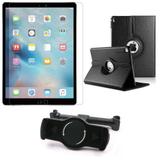 Kit Suporte Tablet Carro iPad Pro 9.7' + Película Vidro +Capa Giratória - Armyshield