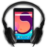 Kit Tablet DL Creative Tab 7" QuadCore Wi-Fi 1GB/8GB Branco Com Fone de ouvido P2 Onbongo F90 Preto