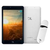 Kit Tablet DL Invent Now, Tela de 7, 8GB, Câmera, Wi-Fi, Android 5.1, Quad Core 1.2 Ghz + Modem 3G