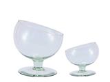 Kit Taça Boca Torta Média e Pequena Vidro Bomboniere 2 Peças Festas, Buffet, Hotéis - Mistral