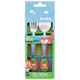 Kit talheres para Bebê em Inox Happy Friends Buba