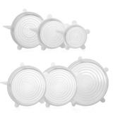 Kit Tampas de Silicone com 6 Transparente Unyhome SU191301