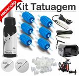Kit Tatuagem Completo Profissional Tattoo Fonte Digital máquina 17 Combo Set - Electric