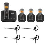 Kit Telefone 2 Linhas Ts 5150 + 3 Ramais Ts 5121 + 4 fones HC 10 Intelbras