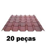 Kit Telha Ecológica Onduline Onduvilla 1,06X0,40m Vermelha Mesclada-20 peças