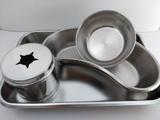 Kit Tetra Bandeja Cubas Porta Algodão Inox Alta Qualidade - Sistole