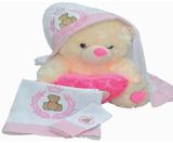 Kit Toalha Fralda Rosa 3 Peças - I9 baby