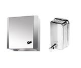 Kit Toalheiro Dispenser Papel Toalha + Saboneteira 1000 Ml Inox Biovis