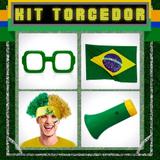 Kit Torcedor Básico Homem 4 itens Brasil Modelo 2 - Festabox