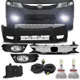 Kit Transformação New Civic 2009 a 2011 com Par Super LED 3D Headlight H11 6000K 9000LM Efeito Xênon - Prime