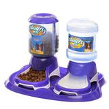 Kit Truqys Pets Automático Bandeja + Comedouro + Bebedouro Lilás