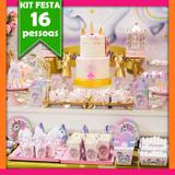 Kit Unicórnio Dourado 16 Pessoas Econômico - Festabox