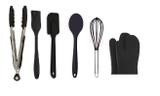 Kit Utensílios De Cozinha Espátula + Pincel + Arroz + Luvas - Clink