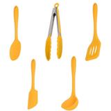 Kit Utensílios de Silicone Amarelo 5 peças luxo - Weck