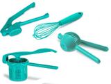 Kit Utensílios de Silicone Weck Verde 4pcs
