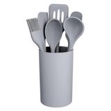 Kit Utensílios Euro Home 7 Peças Silicone Cinza