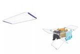 Kit Varal Teto 100 Cm + Varal De Chão Com Abas Secalux Aço