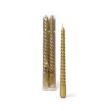 Kit Vela De Natal Espiral P/ Decoração 25Cm Dourado - Cromus